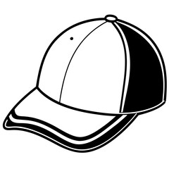 Cap illustration – minimal black vector art