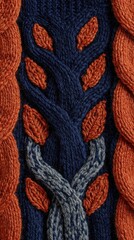 Knitted patterned fabric detail