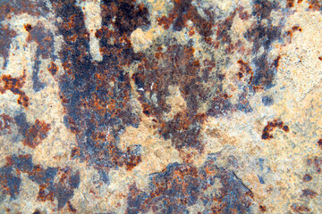 Close up of rust on a garden spade