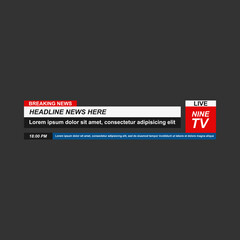 news pagkage broadcas template vector