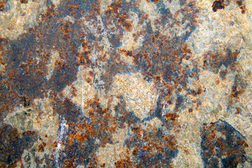 Close up of rust on a garden spade