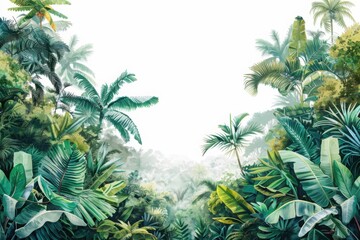 Fototapeta premium Jungle on white background