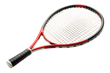  close up of a tennis racket isolated on white background  PNG, AI GENERATED