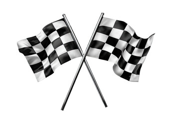 Fototapeta premium Two checkered racing flags crossed (2)