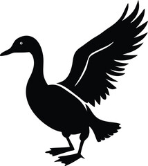 Duck Silhouette Vector 