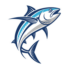 Fishing T-Shirt Design with Fish Icon and Logo – Vintage Angler Graphic, Outdoor Sport Print, Retro Fishing Emblem for Apparel, Merchandise, Branding, or Badges

