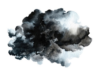 Abstract watercolor cloud