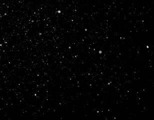Snowfall on black background
