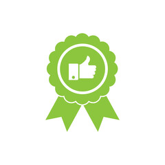 Approved certified medal icon vector design