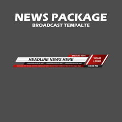 news pagkage broadcas template vector