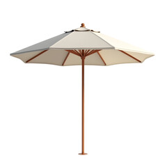 Obraz premium White parasol offers shade, sense of relaxation, tropical escape