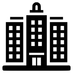 Modern office building icon designed as a vector graphic illustration