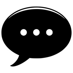 Fototapeta premium Vector icon of a speech bubble symbolizing communication
