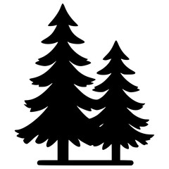 Pine tree vector icon for nature themes and designs