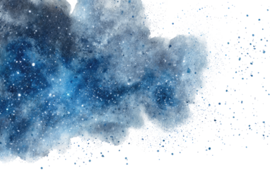 A vibrant cosmic cloud, a nebula's watercolor effect