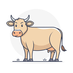 Cow T-Shirt Design with Cow Logo and Icon – Cute Farm Animal Graphic for Apparel, Dairy Brand, Agriculture Logo, Cartoon or Minimal Cow Illustration for Merchandise, Stickers, or Farmwear


