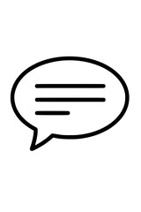 Isolated Black Speech Bubble Icon for Digital Communication
