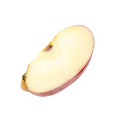 Piece of fresh apple isolated on white