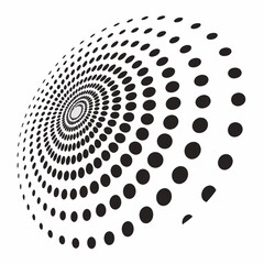 black and white circles