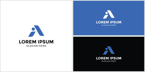 Tech style letter A logo for companies and agencies