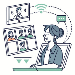 business man with laptop