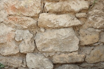 Texture of old brick wall as background, closeup