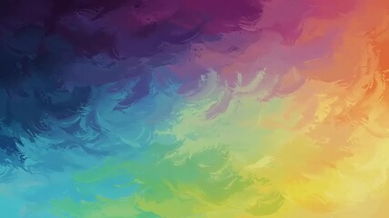 Vibrant abstract painting with colorful swirling patterns