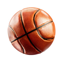 Isolated basket ball for design or sport graphic use. Dark, out-of-focus background