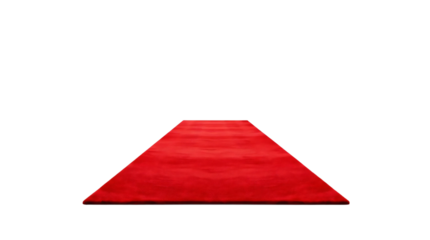 Red carpet isolated on transparent background