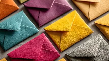 Email marketing campaign concept many envelopes direct mail communication newsletter subscription list inbox