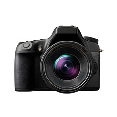 Camera with lens for photos, isolated, background, for product demo