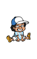 children playing with soccer balls - footbal kids illustration NIñO.ai