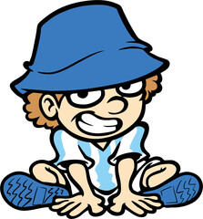 children playing with soccer balls - footbal kids illustration