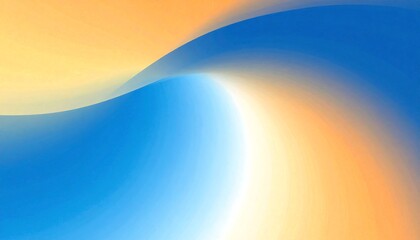 Abstract gradient wave in azure and golden hues for modern background visuals