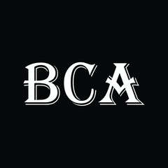 BCA abstract letter logo design. This logo is designed by three abstract letters