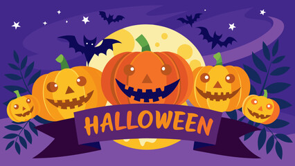 halloween background with pumpkin