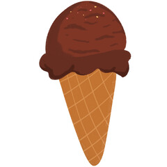 Chocolate Ice Cream Food Clipart Illustration