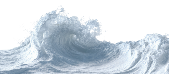 Powerful ocean wave crashing