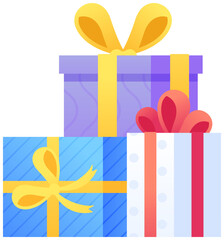 gift boxes with ribbon bow as reward