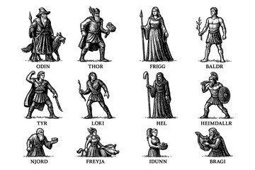 Norse Gods And Goddesses Detailed