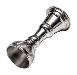 Cocktail measuring tool home bar product showcase metallic finish view craftsmanship isolated on transparent background