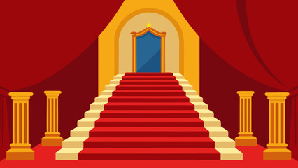 red carpet on a white background