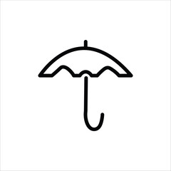umbrella for all wheater. simple line icons vector