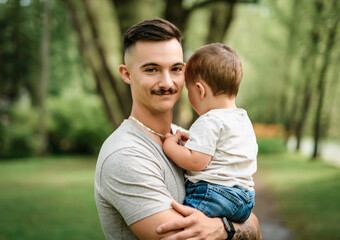 father having great time with his son