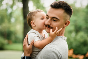 father having great time with his son