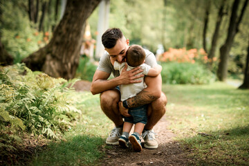 father having great time with his son