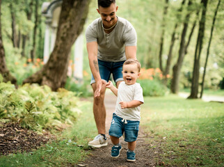 father having great time with his son