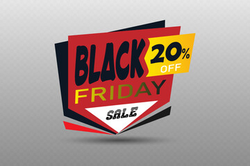 Black Friday sale banner with special offer in geometric style.