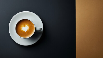 latte coffee art for copy space