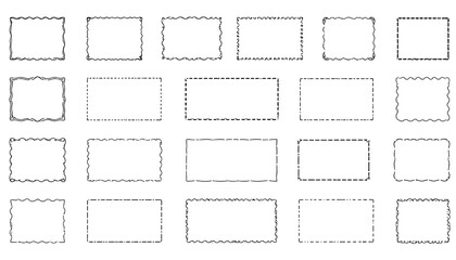 Fototapeta premium Collection of decorative rectangular frames (1)